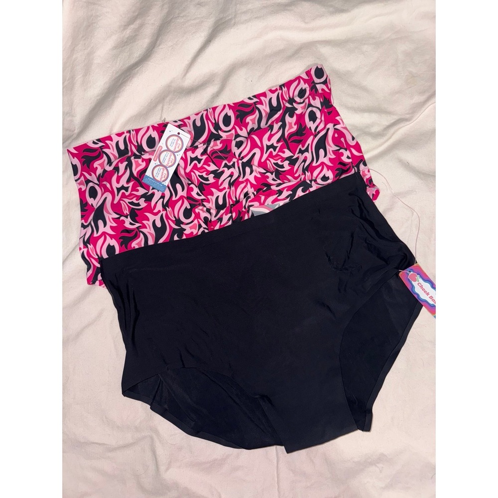 Cheek Boss brand new 2 pair brief underwear 4XL black pair + pink black print